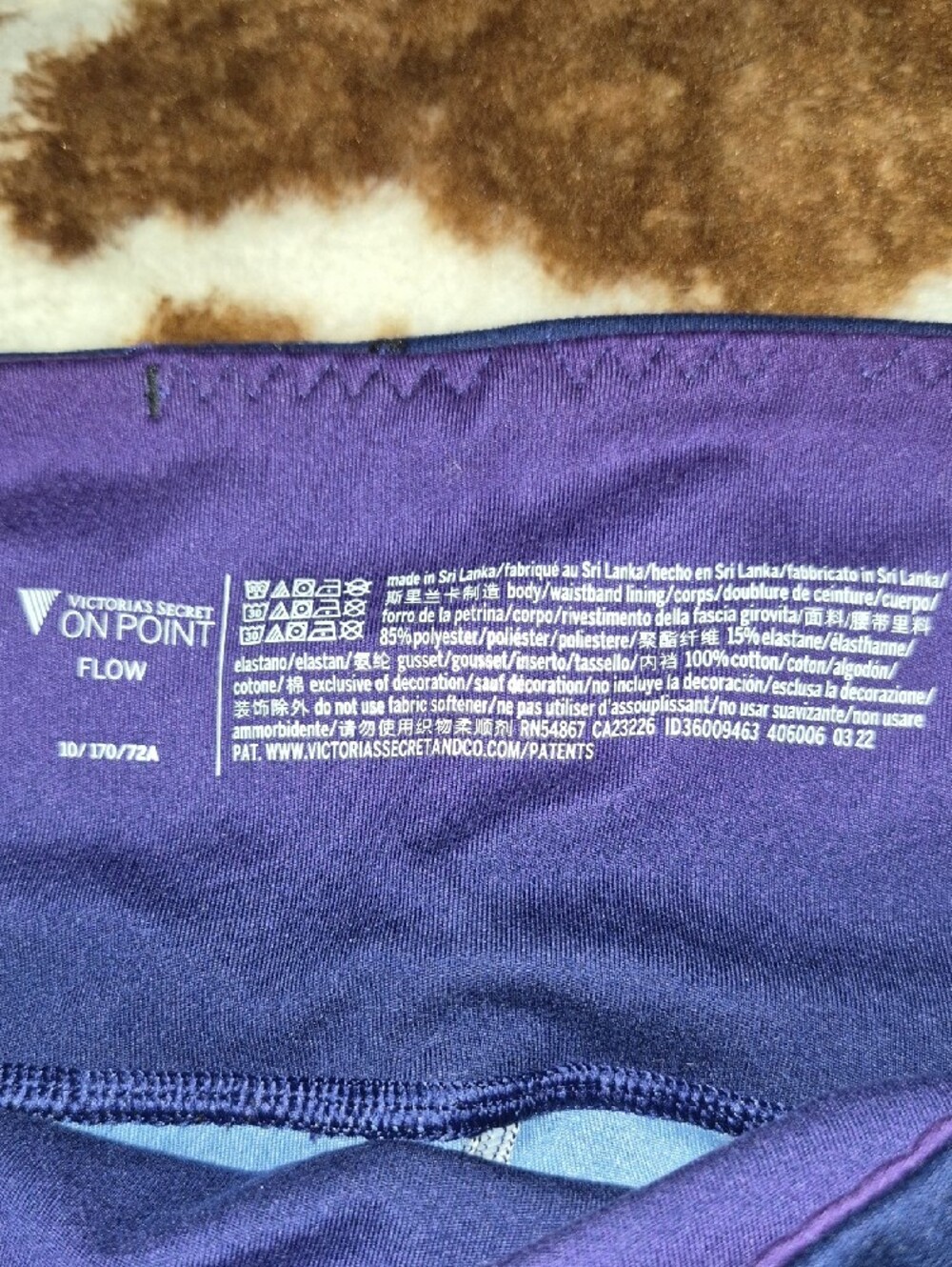 Victoria's Secret Blue Purple Ombre Leggings Size M - Picture 2 of 4